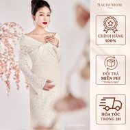 SACHIMOM Gown DRESS - White Lace Gown HELEN DRESS