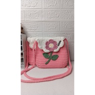 Children's Knitted Bag | Floral Knit Bag | Crochet Crochet | Handmade Handmade Handmade | By Sura