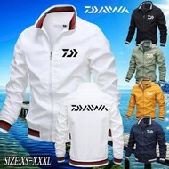 特價 高品質 Daiwa 釣魚夾克長袖男士拉鍊外套冬季戶外立領薄飛行夾克休閒防水防風鮑勃夾克外套