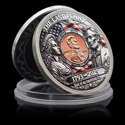 US History Coin The Last Penny Commemorative Coin 1793-2025 American Eagle Liberty Lincoln Collectib