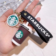 8รูปแบบ Starbucks ชานมพวงกุญแจรูปถ้วยจี้รถลายการ์ตูนเครื่องประดับตุ๊กตาน่ารักกระเป๋าพวงกุญแจเครื่องประดับ DIY