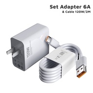 Superich หัวชาร์จ+สายชาร์จ 2M 120W Super Fast typec 6A สายชาร์จเร็ว fast Charge ชุดชาร์จ Android Hua