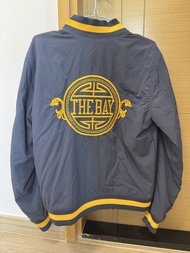 Nike NBA 勇士隊 warriors The Bay Bomber Jacket 外套 M zip jersey