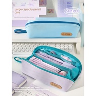 Three Years Two Class Diamond Canvas Pencil Bag Large Capacity High School Students Simple Stationer