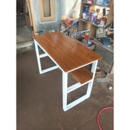 Teak wood study table with white paint combination, 120x50x75