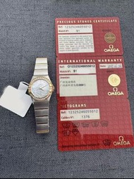 👑[現貨]🔥🔥OMEGA Constellation 歐米茄星座系列 123.25.24.60.55.012 表徑24mm 石英 2014年保卡 原鑽 omega/omega seamaster/om