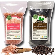 ▶$1 Shop Coupon◀  Whole Black Peppercorns 12oz | Himalayan Pink Salt (Coarse Grain) 2 lbs | Premium