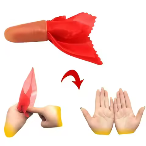 3PCS Funny Magic Toys Party Prank Soft Thumb Tip Fake Finger Magic Trick Close Up Vanish Appearing F