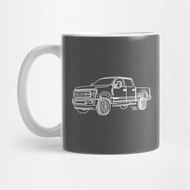 Ford F250 Super Duty Ford F250 Super Duty car line art Coffee Mug