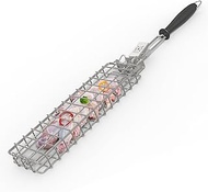 Grill Basket for Outdoor Grill - Perfect Grilling Accessories - Non-Stick - Grill baskets for BBQ, Fish, Shrimp, Vegetables, Veggies and more - Rust-Proof Tray - Grill Rack for Charcoil Kabob Grilling