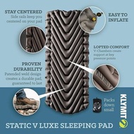 Klymit ✅全新 加寬加長加厚充氣墊 V仔墊 klymit Klymit Static V Luxe 單人充氣睡墊 air mattress camping camp 旅行舒適墊  黑灰色 加長 
