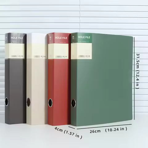 Clear PP A4 File Folder 4-Hole D-Ring Punch Binder Quick-Lock Lever Arch File - Hanging File Folders