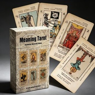 Beginner Meaning Tarot Card Set Retro Style 78 Cards with Keywords Reverse Position Meaning Twelve C