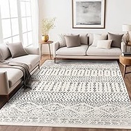 Art&Tuft Area Rug 5x7, Super Soft Ultra-Thin Moroccan Washable Rugs 5x7, Anti-Slip Backing Rugs for 