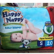 HAPPY NAPPY BABY DIAPER SIZE S ISI 20 / POPOK BAYI PEREKAT SIZE S