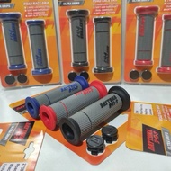 MERAH HAND GRIP DAYTONA ROAD RACE GRIP GREY RED HANDGRIPbiru