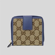 Gucci Women's Signature Gg Small Bifold Wallet Blue Rs-346056