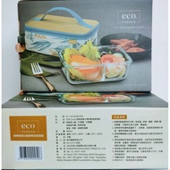 ** Good Morning 101 * FOR U ECO Heat-Resistant Glass Partition Fresh-Keeping Box 800ml FU-GC162W (TW