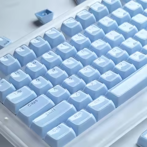 135Keys Jelly Crystal Blue Keycap Pc Oem 2.25/2.75U Spacebar Iso Layout Alice Aula F75/F99F75Pro Tra