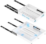 Insputer Pull Out Cabinet Organizer Expandable (12.4"-20.08") W & (16.26"-22.44") D, Slide Out Drawe
