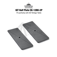 CAMPINGMOON IGT Top Plate CK-12BK-2P Top Board Bridge Table Laser Top Board Half 2pcs Black