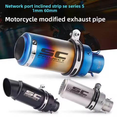 SC Exhaust Motorcycle Cylinder Modification Exhaust Pipe Spring Breeze 250SR Z900 R6 R1 R3 Modificat