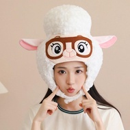[nvvufknck] Sheep Plush Animal Hat Headwear Cute Costume Accessories for Event Adults Kids
