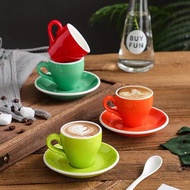 INS STYLE 80ML NORDIC COLOR EXPRESSO COFFEE CUP AND SAUCER