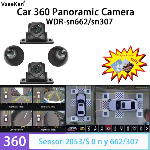 Car 360 Panoramic Camera SN662/307sensor WDR 3D AHD1080P for Android 360APP Night vision Waterproof 