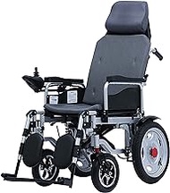 Fashionable Simplicity Electric Wheelchair Foldable Wheelchair With Headrest And Adjustable Backrest Sitting Width 53Cm 12A Li-Ion Battery Manual/Electric/Black / 53Cm (Black 53Cm)