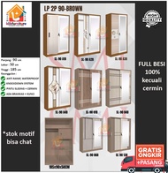 Lemari Pakaian Besi 2 Pintu Sliding + Cermin 219