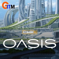 KITBASH3D - OASIS | DESERT PARADISE 3D ENVIRONMENT ASSET PACK | DIGITAL DOWNLOAD | BLENDER UNITY UNR