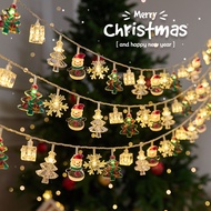 Outdoor Christmas LED String Lights Santa Claus & Snowman & Snowflake & Santa Tree Style Decoration