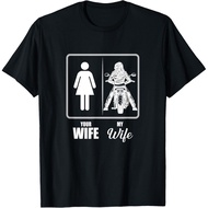 Your Wife My Wife Biker Wife Valentine T-Shirt Unisex T-Shirt