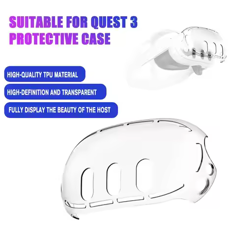 For Oculus Meta Quest3 Vr Glasses Host Protective Case HD Transparent TPU Front Cover Vr Accessories
