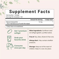 Micro Astaxanthin 12mg - Viên uống tăng cường miễn dịch đẹp da chống oxi hóa tế bào ngăn ngừa ung th