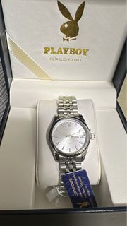 PLAYBOY Women's Watch Waterproof Quartz Movement Luminous Calendar Stainless Steel Strap Casual Eleg
