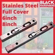 Black Hardware Stainless Steel Folding Wood Door Box Door lock latch Flush Bolt Tombol Selak Pintu Kayu Cermin Tool Set