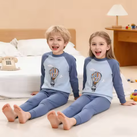 100% Cotton Boys Pajamas Sets Toddlers 2 to 3 4 5 6 7 8 9 10 11 12 13 14 Years Long Sleeve Panda Ast