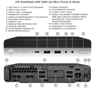 HP EliteDesk 800 G4 Mini PC Intel Core i5-8500T 2.1GHz 6C CPU 8GB/16GB/32GB RAM 256GB/512GB SSD