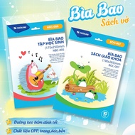 Bag of 10 Thien Long Student Notebook Covers NBC-005 and Thien Long Textbook Covers BOC-007 (creativ