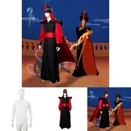 Return The Aladdin Of Jafar Cosplay Robe Cloak Cape Hat Wizard Costume Outfit