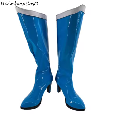 Mizuno Ami Sailor Mercury Cosplay Shoes Boots Game Anime Party Halloween RainbowCos0 W5262