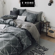 [EHome] IKEAstyle 950TC Cadar Tilam Cadar Katil 2IN1 Single Fitted Bedsheet Pillowcase Cadar Black G