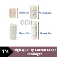 High Quality Cotton Crepe Bandages  -5cm/7.5cm/10cm/15cm