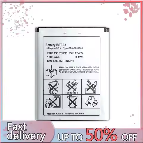 BST-33 Mobile Phone Battery For Sony Ericsson K800i K810i C702 C903 F305 G900 K550i K630i K660i W100