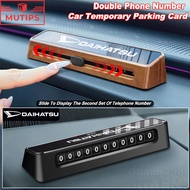 Daihatsu Car Phone Number Card Plate Car Sticker Double Number Temporary Parking Card For Mira Delta