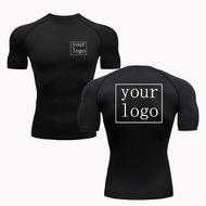 Custom Compression T Shirt Your Tops Men Women Print Original Design Tshirts Jogging Workout Gym Quick Dry Tshirt
