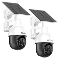 3K/5MP Solar Security Cameras System Wireless Outdoor, Battery Powered WiFi Camera for Home Security