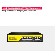 POE Switch 4/8/16 Ports Ethernet Network Switch 10/100Mbps IEEE802.3 af/at